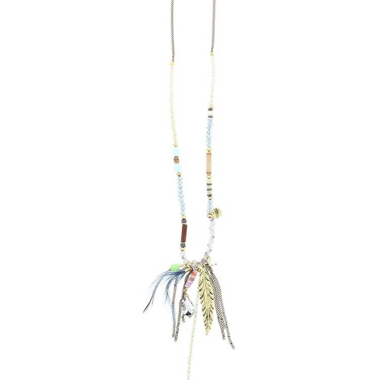 COLLAR LARGO CUENTAS COLGANTES