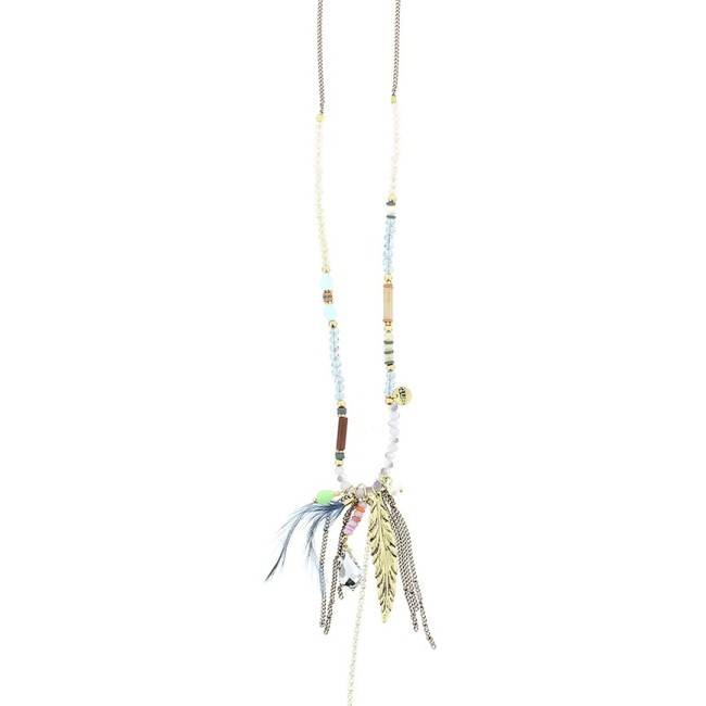 LONG NECKLACE WITH PENDANT BEADS