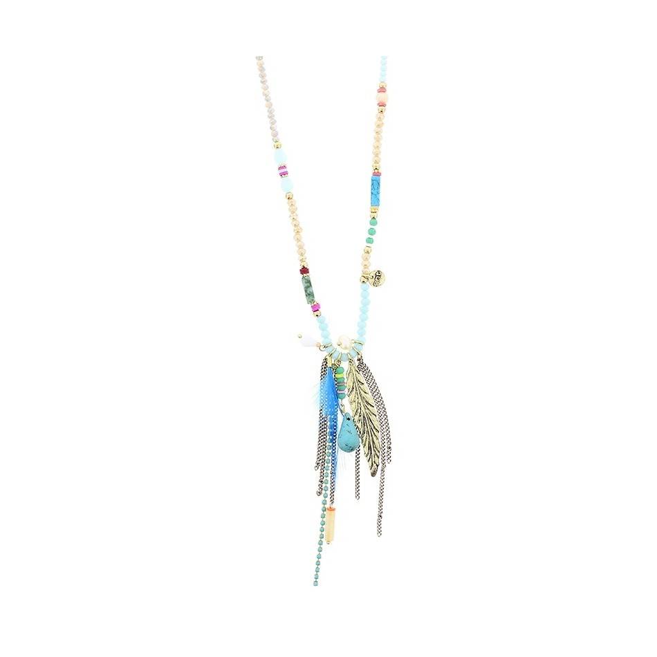 LONG NECKLACE WITH PENDANT BEADS