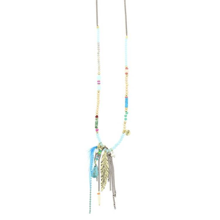 COLLAR LARGO CUENTAS COLGANTES 2