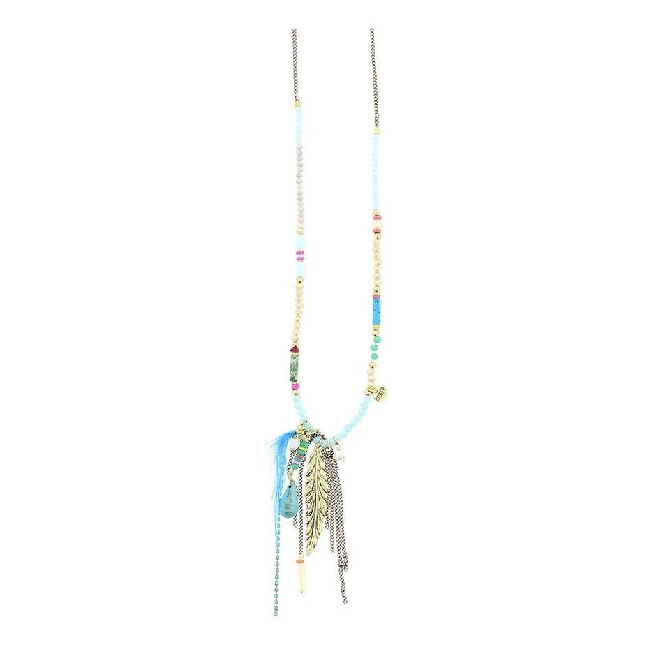 LONG NECKLACE WITH PENDANT BEADS