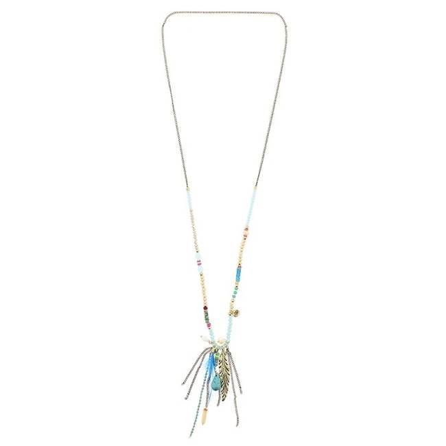 LONG NECKLACE WITH PENDANT BEADS