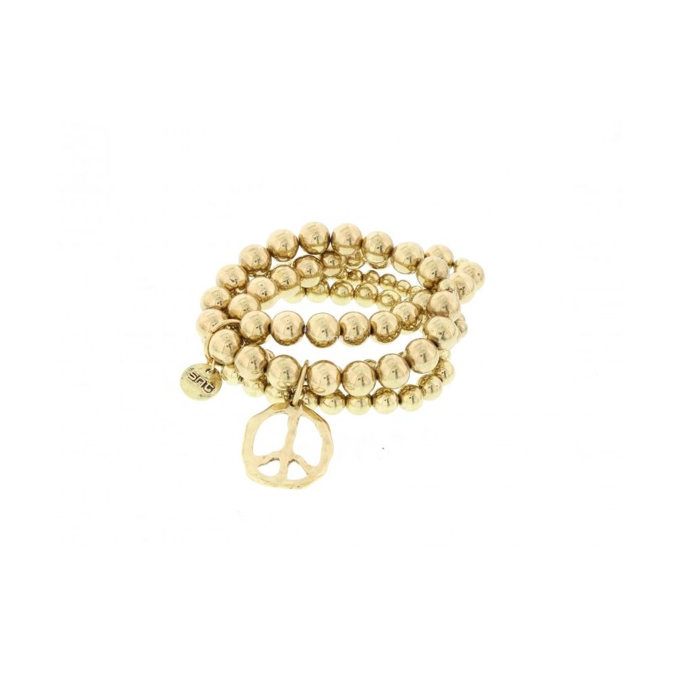 4 METAL BEADS STRAPS BRACELET