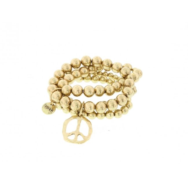 PULSERA 4 TIRAS CUENTAS METAL