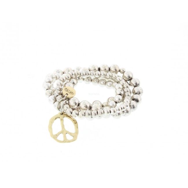 4 METAL BEADS STRAPS BRACELET