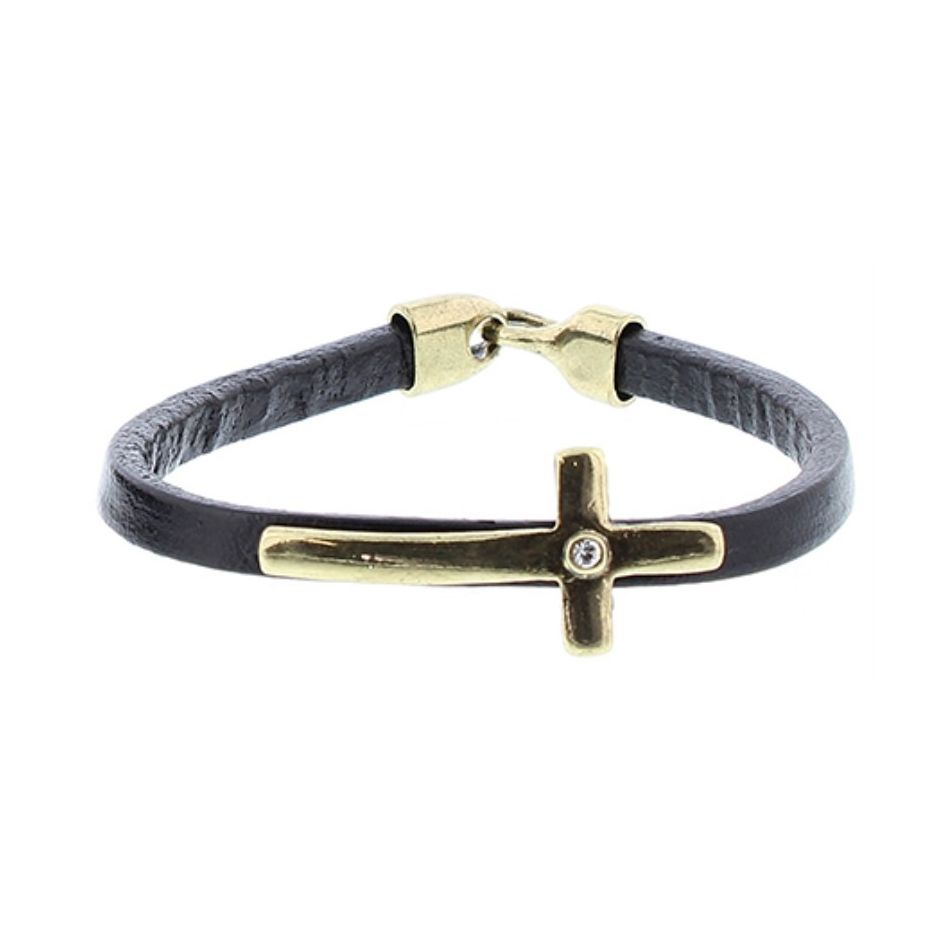 METALLIC LEATHER BRACELET