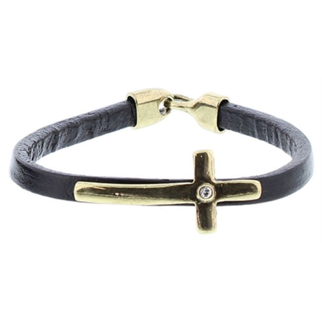METALLIC LEATHER BRACELET