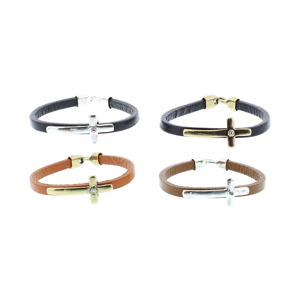 PULSERA CUERO METAL