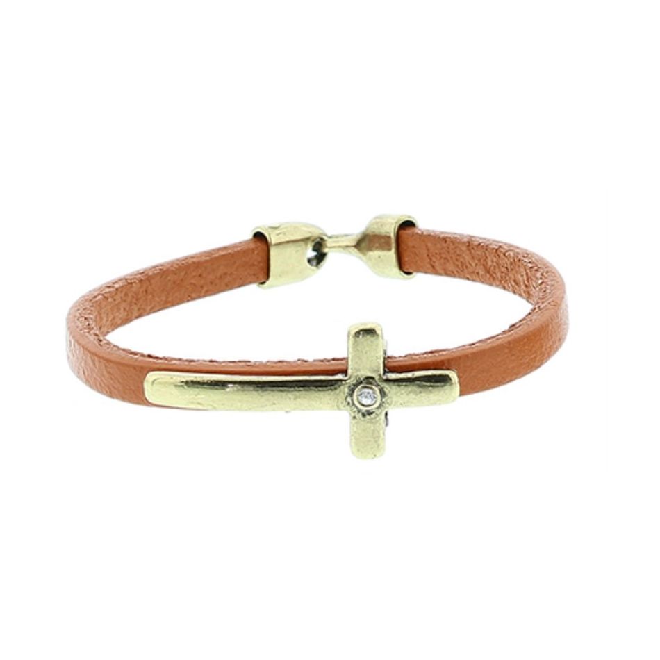 METALLIC LEATHER BRACELET