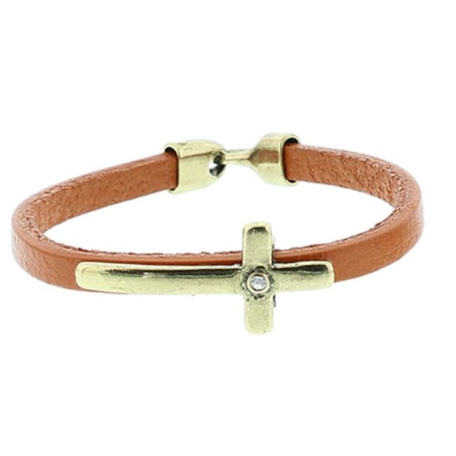METALLIC LEATHER BRACELET