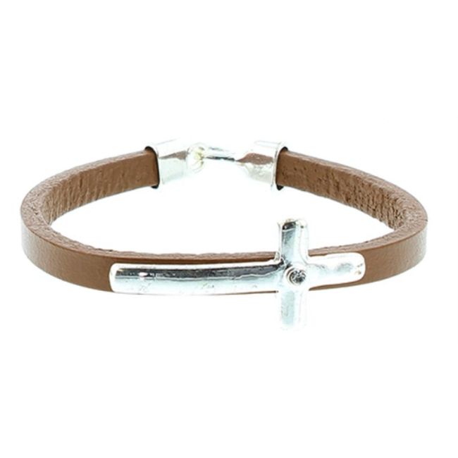 METALLIC LEATHER BRACELET
