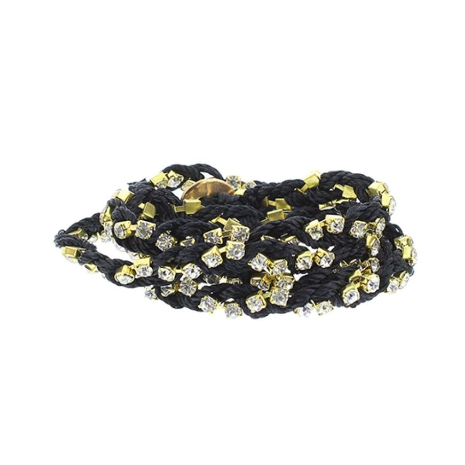 CRYSTAL BRAIDED BRACELET