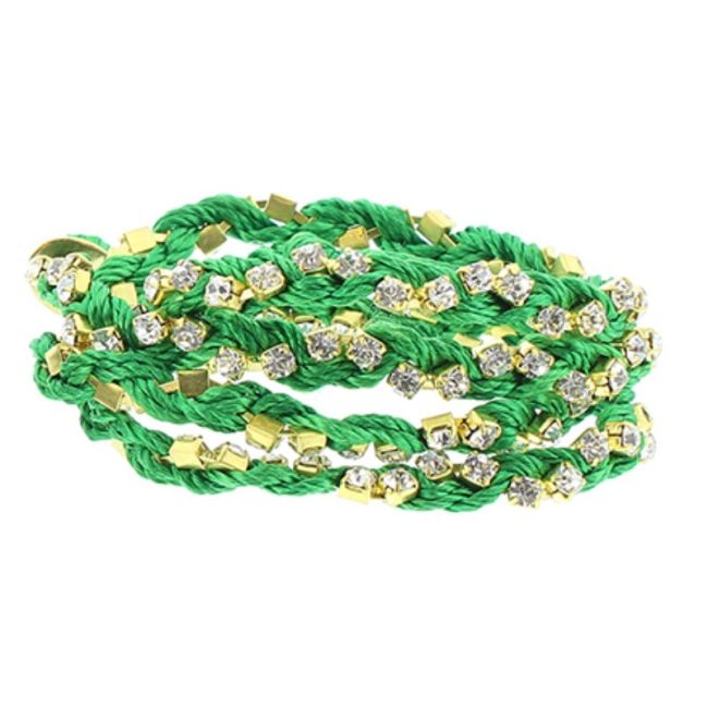 PULSERA TRENZADO CRISTALES