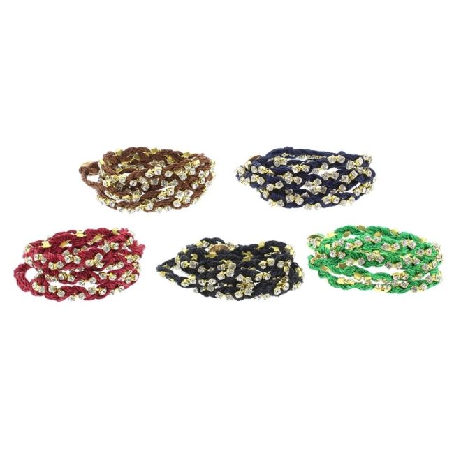 PULSERA TRENZADO CRISTALES