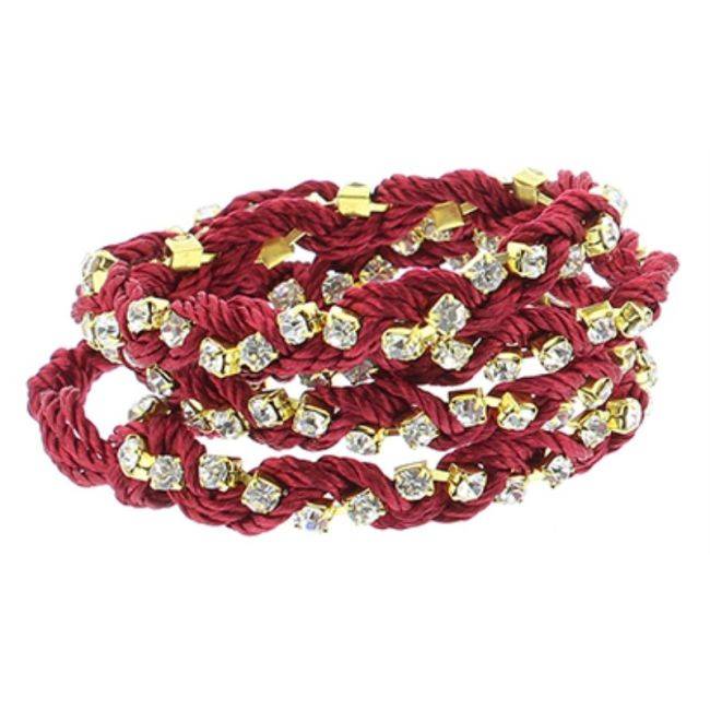 PULSERA TRENZADO CRISTALES