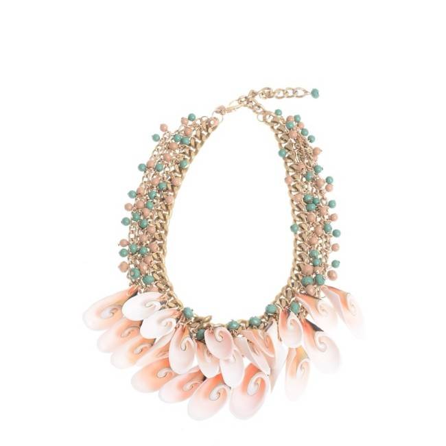 SHELL BEADS SHORT NECKLACE