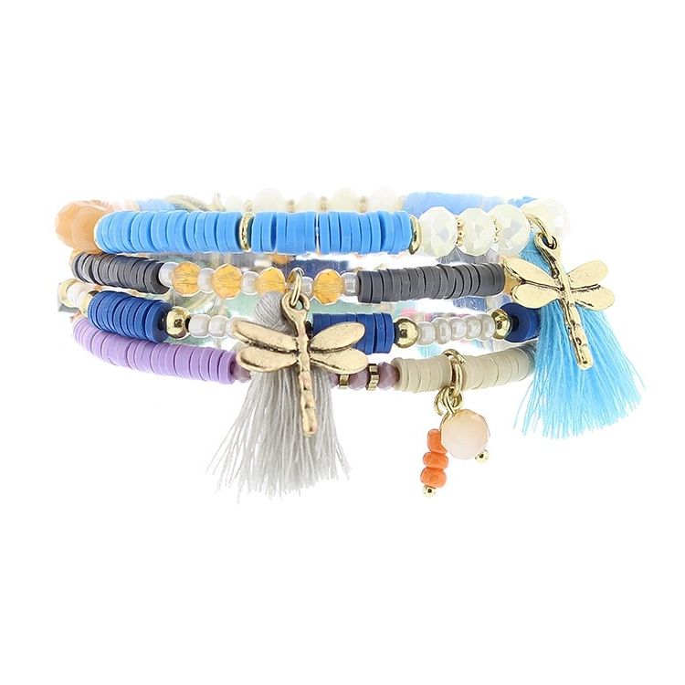 PULSERA 4 TIRAS CUENTAS 2