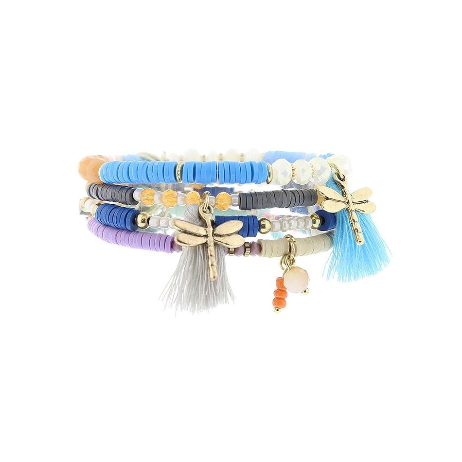 PULSERA 4 TIRAS CUENTAS