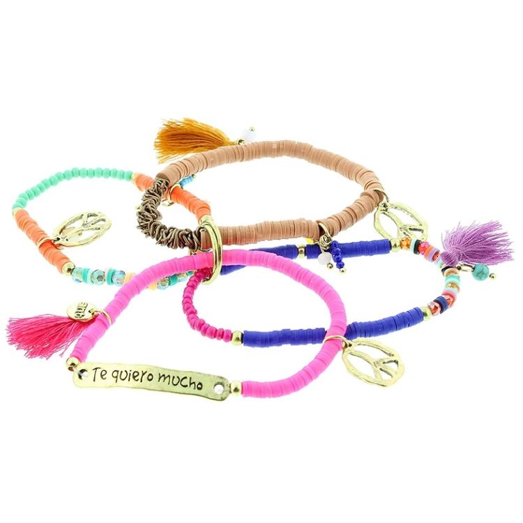 BRACELET 4 STRAPS BEADS 2