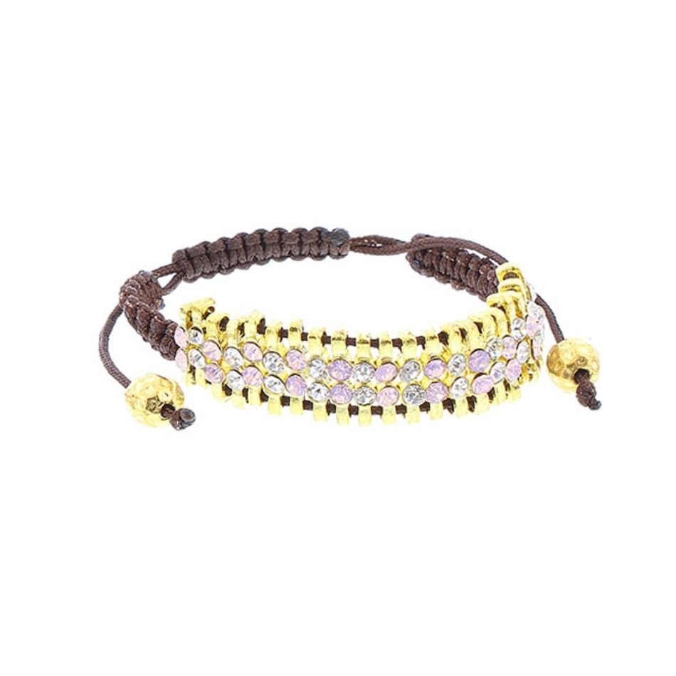 PULSERA MACRAMÉ CRISTALES