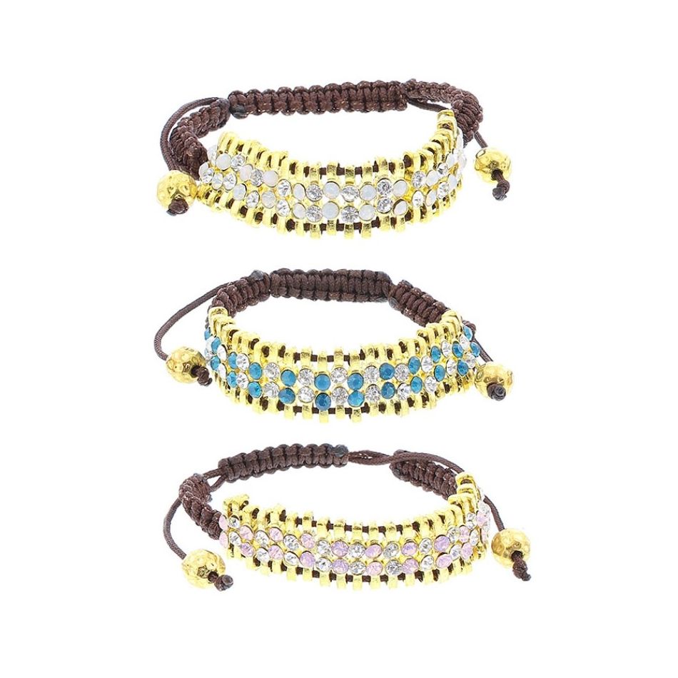 PULSERA MACRAMÉ CRISTALES