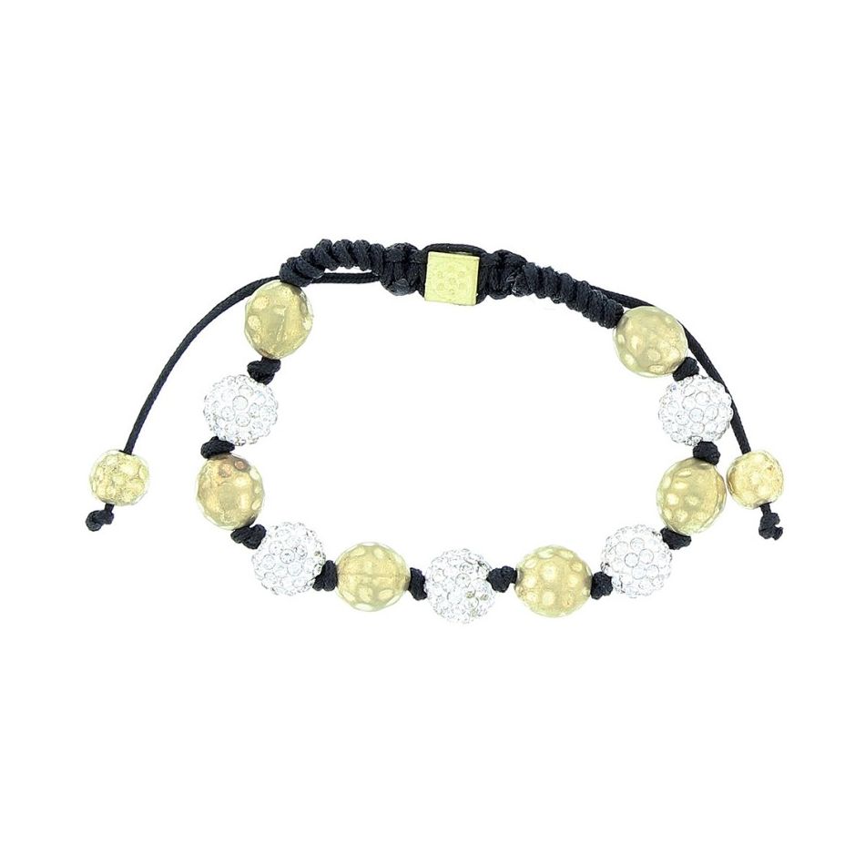 MACRAMÉ BRACELET WITH METAL CRYSTALS BEADS