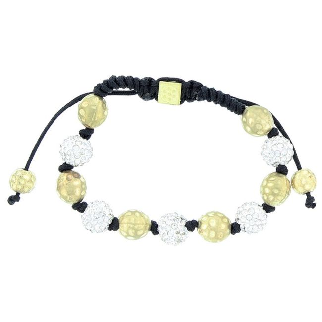 MACRAMÉ BRACELET WITH METAL CRYSTALS BEADS