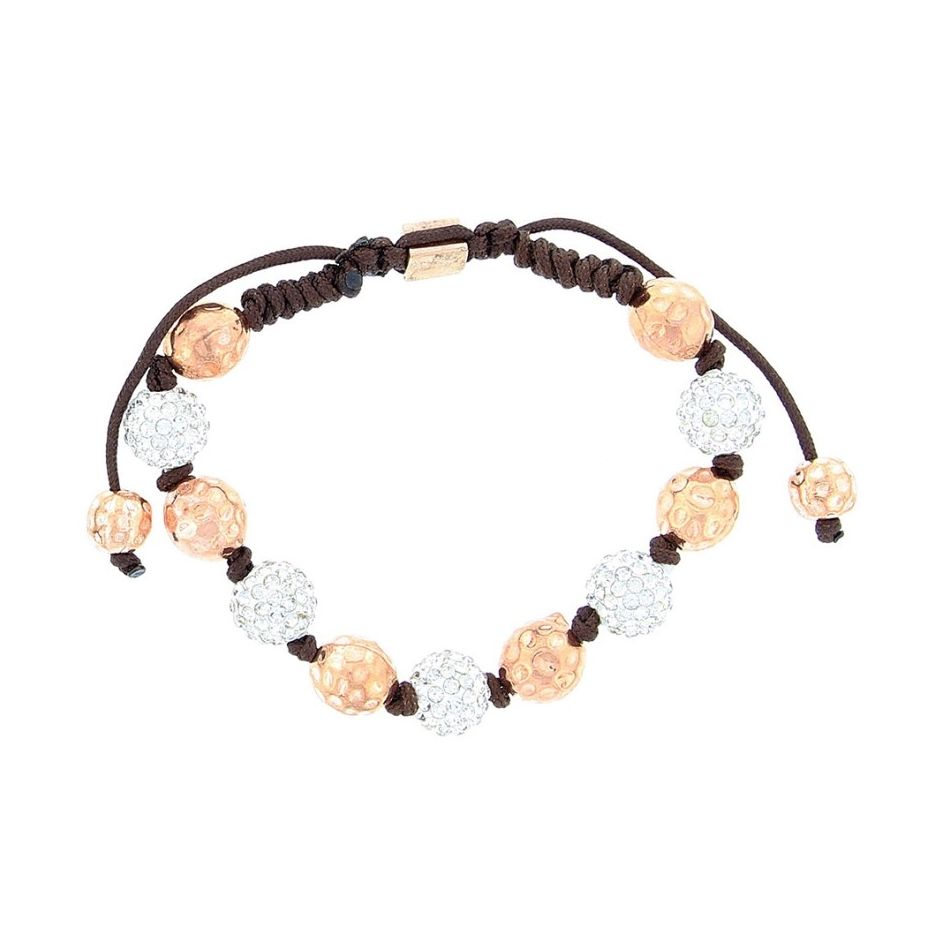 MACRAMÉ BRACELET WITH METAL CRYSTALS BEADS