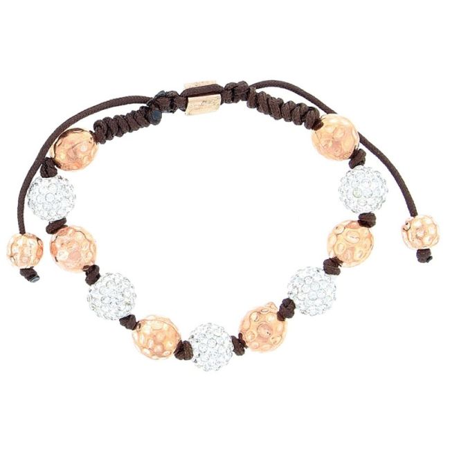 MACRAMÉ BRACELET WITH METAL CRYSTALS BEADS