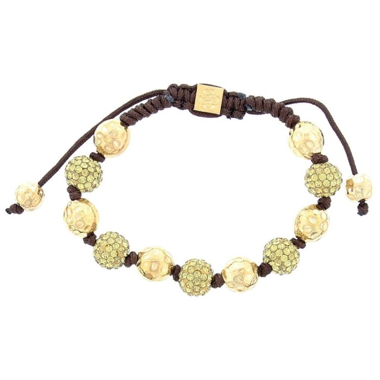 MACRAMÉ BRACELET WITH METAL CRYSTALS BEADS 2