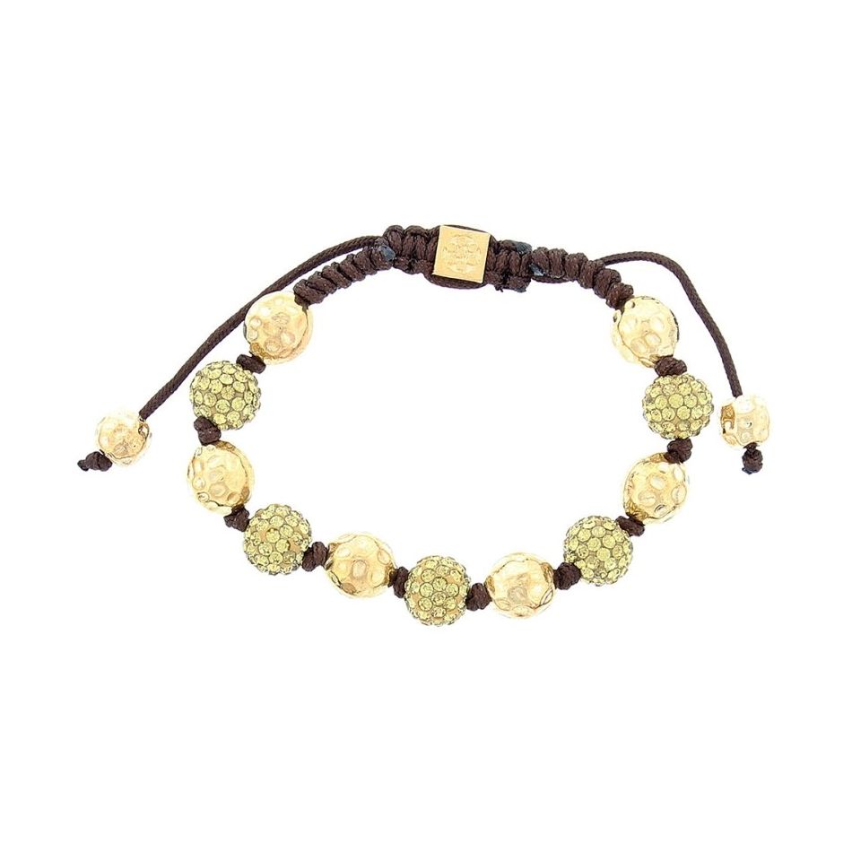 MACRAMÉ BRACELET WITH METAL CRYSTALS BEADS