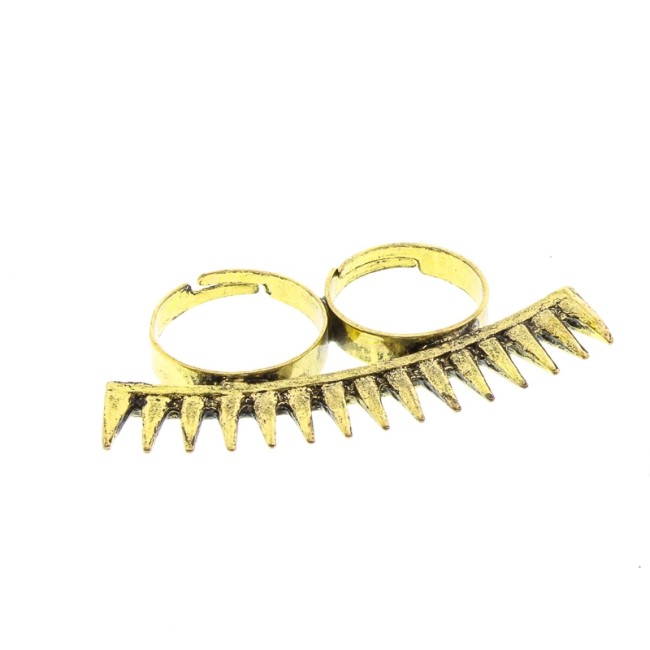 DOUBLE METAL SPIKES RING...