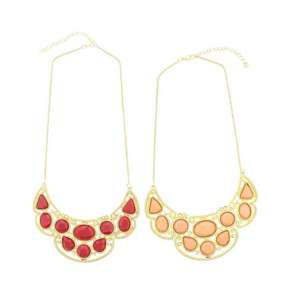 METAL RESIN SHORT NECKLACE