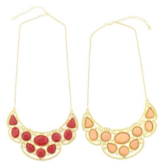 METAL RESIN SHORT NECKLACE