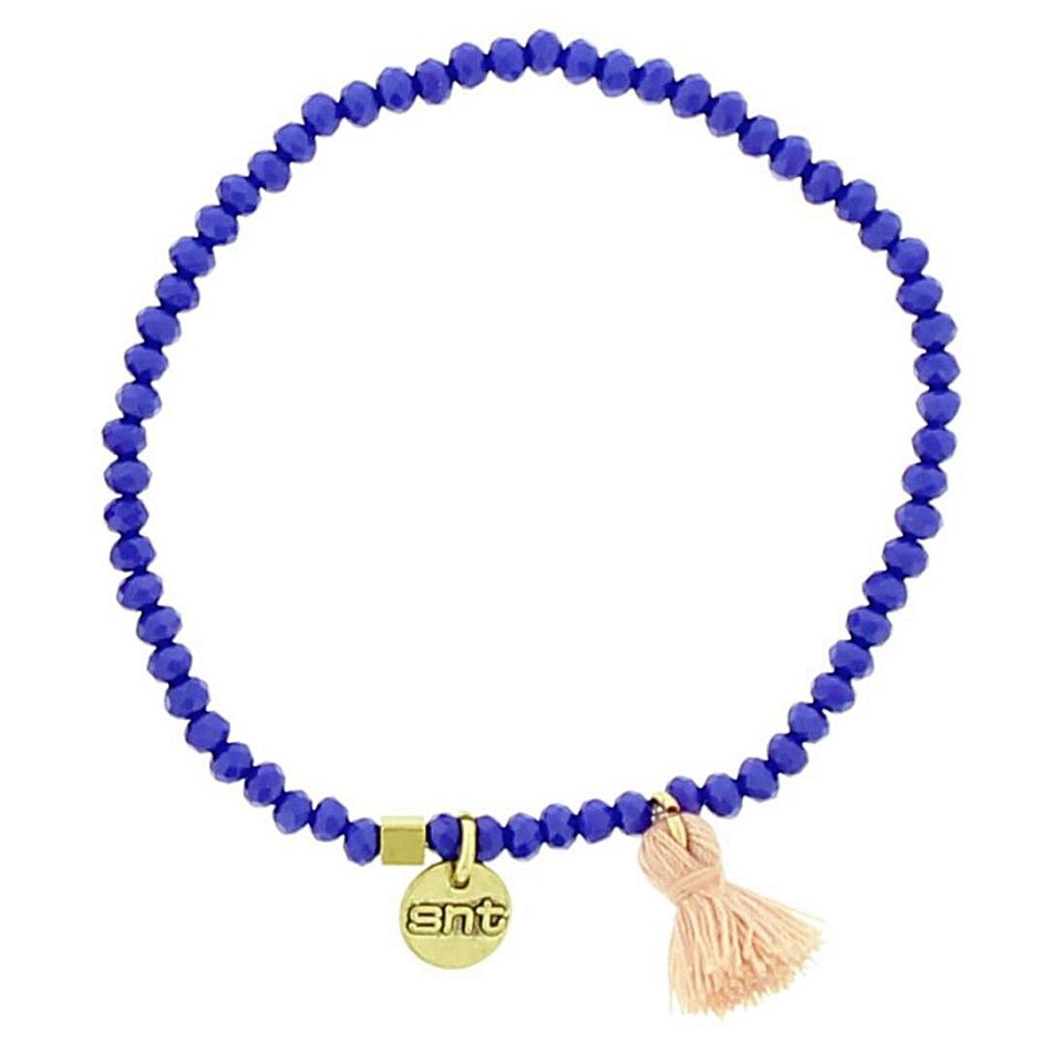 PULSERA CUENTAS FACETADAS FLECO