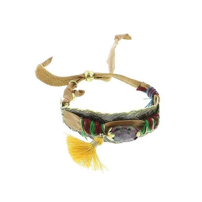 DELUXE ETHNIC LEATHER BRACELET