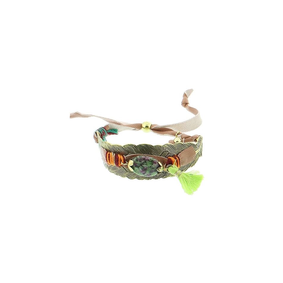 PULSERA CUERO ETNICO DELUXE