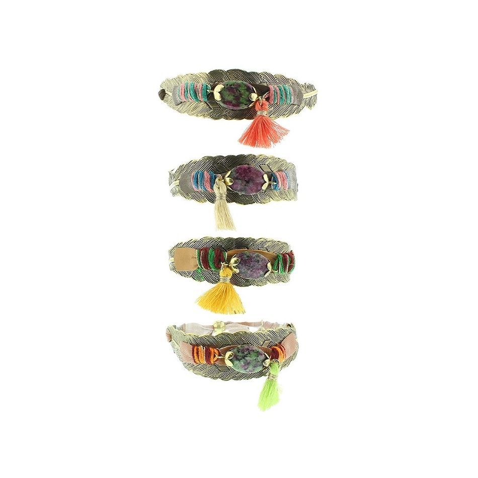 PULSERA CUERO ETNICO DELUXE