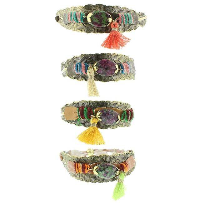 DELUXE ETHNIC LEATHER BRACELET