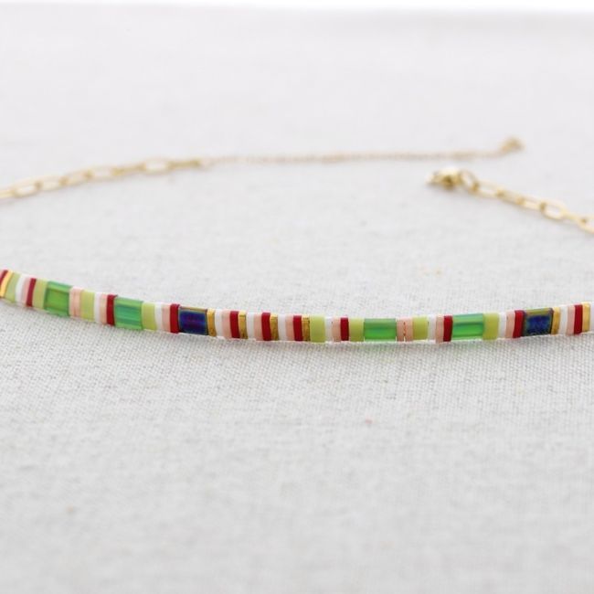 MIYUKI BEADS STEEL CHOKER