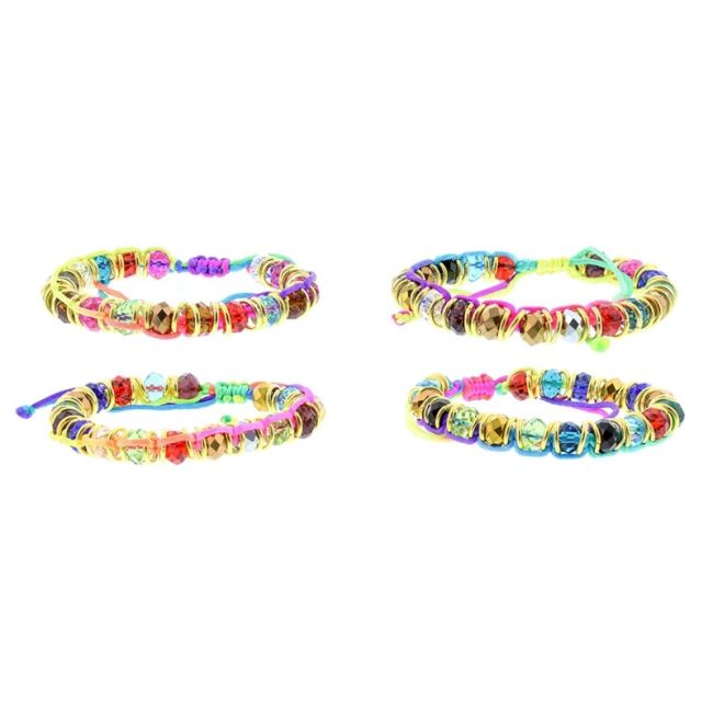 MACRAMÉ BRACELET WITH FACETED BEADS