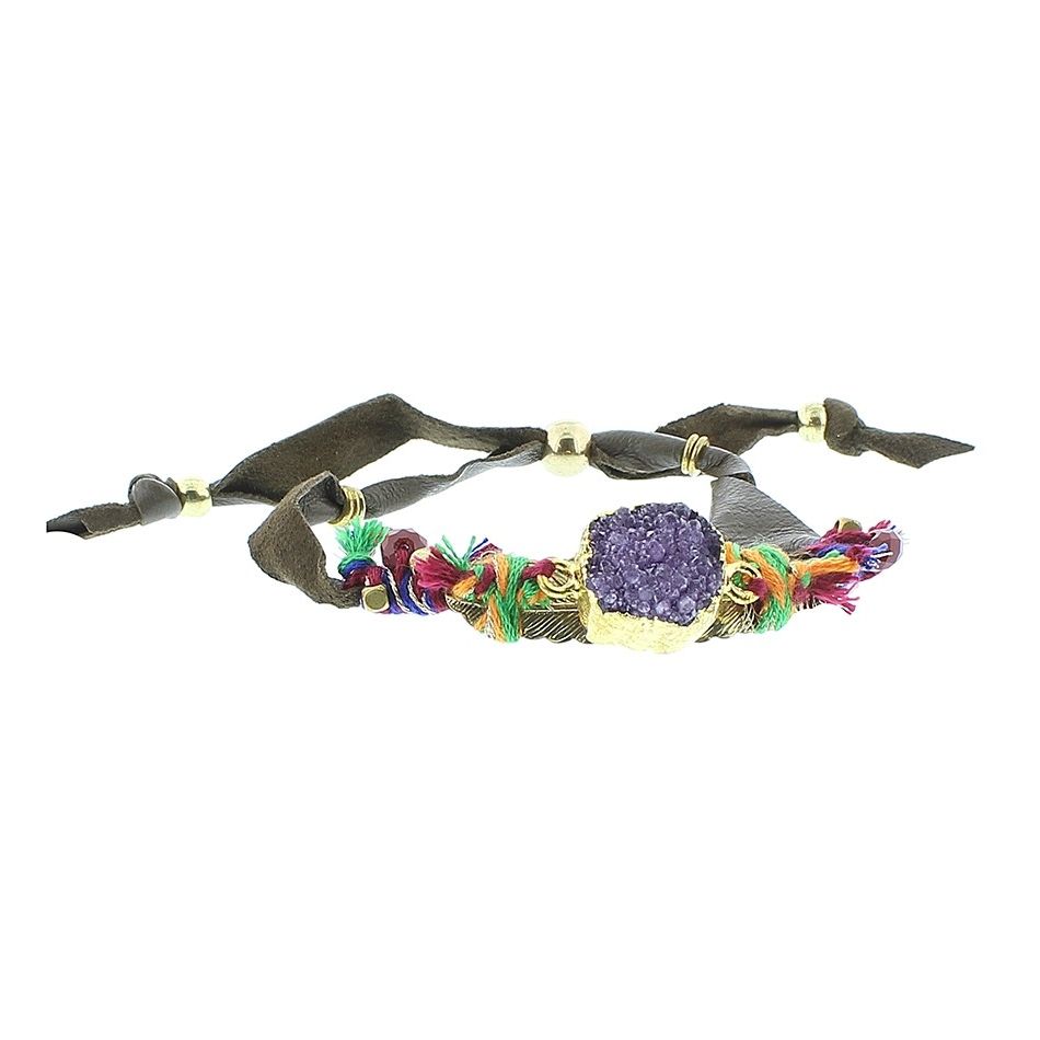PULSERA CUERO ETNICO DELUXE