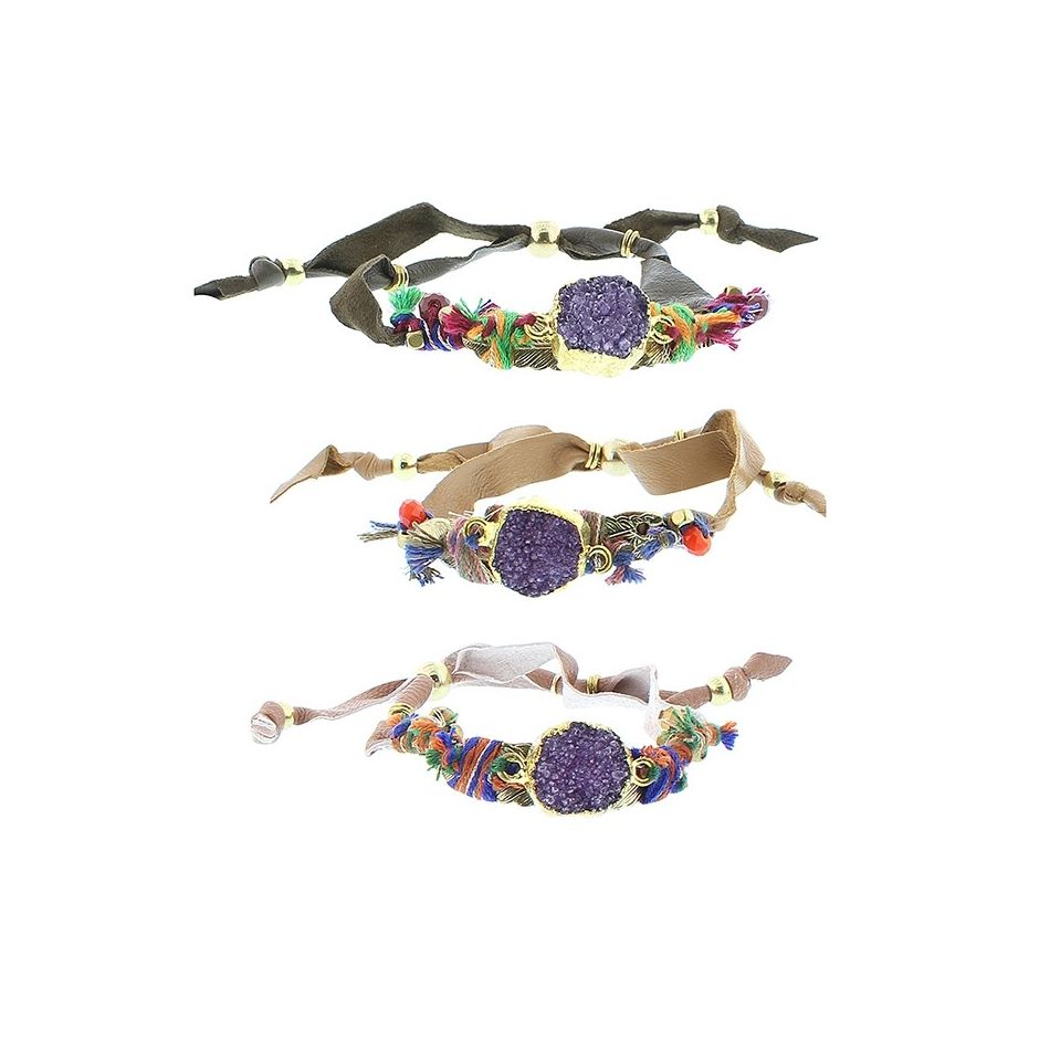 PULSERA CUERO ETNICO DELUXE