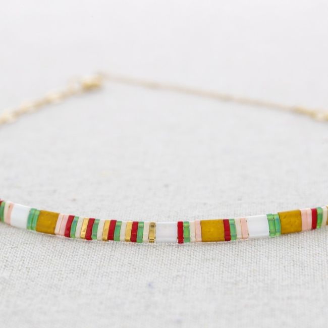 MIYUKI BEADS STEEL CHOKER