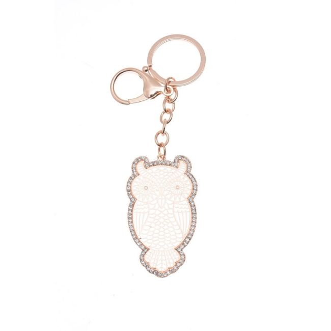 METAL FILIGREE CRYSTAL KEYCHAIN