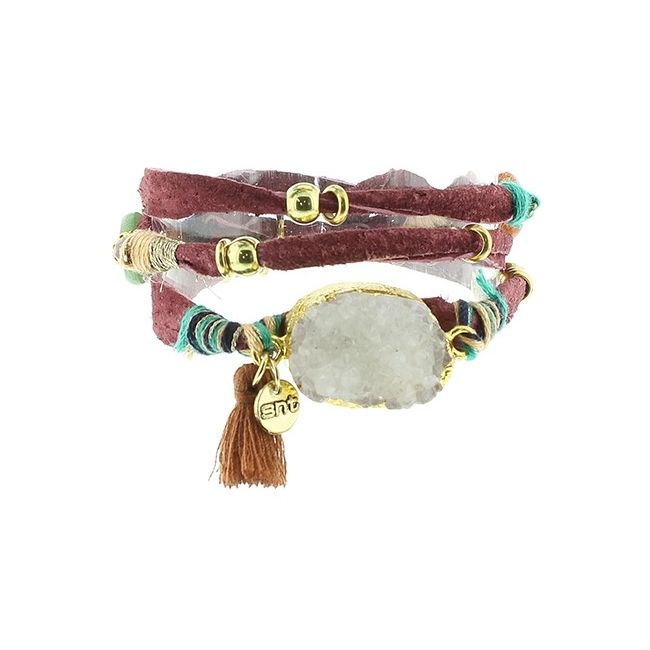 BRACELET 3 TURNS DELUXE ETHNIC LEATHER