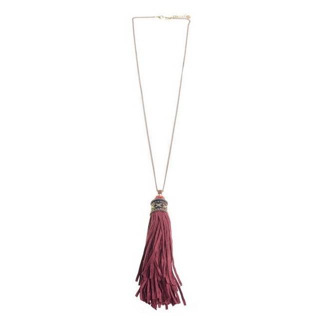 LONG PENDANT NECKLACE FRINGE