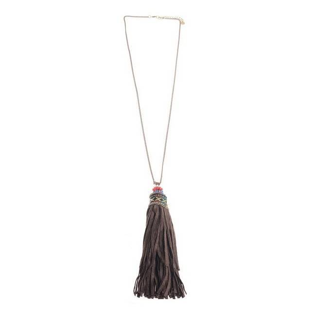 LONG PENDANT NECKLACE FRINGE