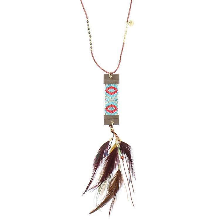 COLLAR LARGO COLG. PLUMAS