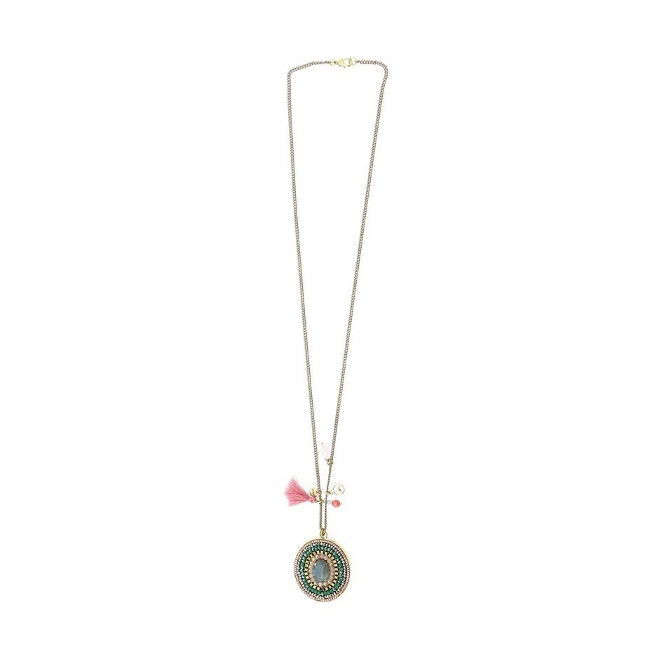 LONG PENDANT NECKLACE MEDALLION